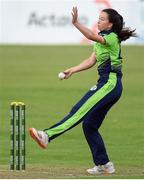 21 July 2022; Ava Canning of Ireland during the Women's T20 International match between Ireland and Australia at Bready Cricket Club in Bready, Tyrone. Photo by George Tewkesbury/Sportsfile