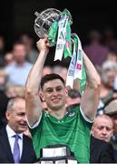 17 July 2022; Barry Murphy of Limerick lifts the Liam MacCarthy Cup after his side's victory in the GAA Hurling All-Ireland Senior Championship Final match between Kilkenny and Limerick at Croke Park in Dublin. Photo by Piaras Ó Mídheach/Sportsfile