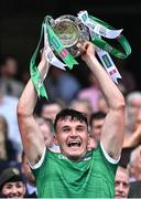 17 July 2022; Cathal O'Neill of Limerick lifts the Liam MacCarthy Cup after his side's victory in the GAA Hurling All-Ireland Senior Championship Final match between Kilkenny and Limerick at Croke Park in Dublin. Photo by Piaras Ó Mídheach/Sportsfile