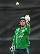 22 July 2022; Andy McBrine of Ireland before the Men's T20 International match between Ireland and New Zealand at Stormont in Belfast. Photo by Ramsey Cardy/Sportsfile