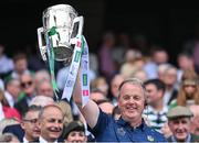 17 July 2022; Limerick selector Alan Cunningham lifts the Liam MacCarthy Cup after the GAA Hurling All-Ireland Senior Championship Final match between Kilkenny and Limerick at Croke Park in Dublin. Photo by Piaras Ó Mídheach/Sportsfile