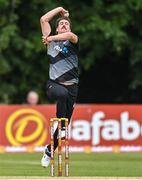22 July 2022; Blair Tickner of New Zealand during the Men's T20 International match between Ireland and New Zealand at Stormont in Belfast. Photo by Ramsey Cardy/Sportsfile