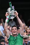 17 July 2022; Kyle Hayes of Limerick lifts the Liam MacCarthy Cup after his side's victory in the GAA Hurling All-Ireland Senior Championship Final match between Kilkenny and Limerick at Croke Park in Dublin. Photo by Piaras Ó Mídheach/Sportsfile