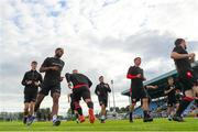 22 July 2022; Longford Town players during the warm up before the SSE Airtricity League First Division match between Waterford and Longford Town at RSC in Waterford. Photo by Michael P Ryan/Sportsfile
