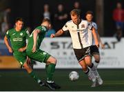22 July 2022; Greg Sloggett of Dundalk in action against Ryan Rainey of Finn Harps during the SSE Airtricity League Premier Division match between Dundalk and Finn Harps at Oriel Park in Dundalk, Louth. Photo by George Tewkesbury/Sportsfile