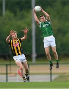 8 July 2022; Rhys Lennon of London in action against Mick Malone of Kilkenny during the GAA Football All-Ireland Junior Championship Semi-Final match between Kilkenny and London at the GAA National Games Development Centre in Abbotstown, Dublin. Photo by Stephen McCarthy/Sportsfile