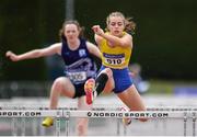 23 July 2022; Caoimhe Farrell of Loughrea A.C., Galway competing in the Youth Youth Heptathlon during day one of the AAI Games and Combined Events Track and Field Championships at Tullamore, Offaly. Photo by George Tewkesbury/Sportsfile