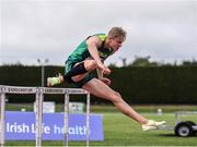 23 July 2022; Sam Hurwood of Australia competing in the Senior 110m Hurdles during day one of the AAI Games and Combined Events Track and Field Championships at Tullamore, Offaly. Photo by George Tewkesbury/Sportsfile