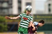 23 July 2022; Sean Gannon of Shamrock Rovers in action against Darragh Markey of Drogheda United during the SSE Airtricity League Premier Division match between Shamrock Rovers and Drogheda United at Tallaght Stadium in Dublin. Photo by Seb Daly/Sportsfile