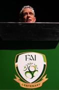 23 July 2022; Jonathan Hill, chief executive officer, FAI, addresses the assembly during the annual general meeting of the Football Association of Ireland at the Mansion House in Dublin. Photo by Stephen McCarthy/Sportsfile