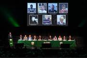 23 July 2022; A general view during the annual general meeting of the Football Association of Ireland at the Mansion House in Dublin as the big screen shows tributes to supporters of the FAI and the wider football family who had recently passed away. Photo by Stephen McCarthy/Sportsfile