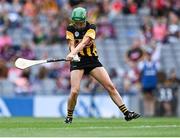 23 July 2022; Laura Murphy of Kilkenny scores her side's first goal during the Glen Dimplex Senior Camogie All-Ireland Championship Semi-Final match between Galway and Kilkenny at Croke Park in Dublin. Photo by Piaras Ó Mídheach/Sportsfile