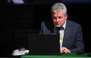 23 July 2022; Gerry Egan, company secretary, FAI, during the annual general meeting of the Football Association of Ireland at the Mansion House in Dublin. Photo by Stephen McCarthy/Sportsfile