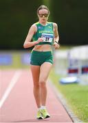23 July 2022; Allanah Pitcher of Australia competing in the Senior 3000m Walk during day one of the AAI Games and Combined Events Track and Field Championships at Tullamore, Offaly. Photo by George Tewkesbury/Sportsfile