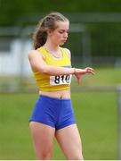 23 July 2022; Caoimhe Farrell of Loughrea A.C., Galway competing in the Youth Youth Heptathlon during day one of the AAI Games and Combined Events Track and Field Championships at Tullamore, Offaly. Photo by George Tewkesbury/Sportsfile