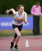 23 July 2022; Katie Baldwin of St Abbans A.C., Laois competing in the Youth Youth Heptathlon during day one of the AAI Games and Combined Events Track and Field Championships at Tullamore, Offaly. Photo by George Tewkesbury/Sportsfile