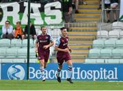 23 July 2022; Evan Weir of Drogheda United celebrates after scoring his side's first goal during the SSE Airtricity League Premier Division match between Shamrock Rovers and Drogheda United at Tallaght Stadium in Dublin. Photo by Seb Daly/Sportsfile