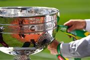 24 July 2022; The Sam Maguire Cup before the GAA Football All-Ireland Senior Championship Final match between Kerry and Galway at Croke Park in Dublin. Photo by Piaras Ó Mídheach/Sportsfile