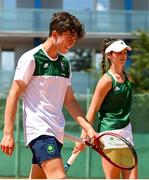 24 July 2022; Rachel Deegan and Eoghan Jennings of Team Ireland during a training session at the 2022 European Youth Summer Olympic Festival at Banská Bystrica, Slovakia. Photo by Eóin Noonan/Sportsfile