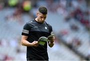 24 July 2022; Paul Geaney of Kerry reads the match programme before the GAA Football All-Ireland Senior Championship Final match between Kerry and Galway at Croke Park in Dublin. Photo by Piaras Ó Mídheach/Sportsfile