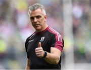 24 July 2022; Galway manager Padraic Joyce walks the pitch before the GAA Football All-Ireland Senior Championship Final match between Kerry and Galway at Croke Park in Dublin. Photo by Piaras Ó Mídheach/Sportsfile