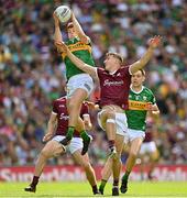 24 July 2022; Gavin White of Kerry in action against Matthew Tierney of Galway during the GAA Football All-Ireland Senior Championship Final match between Kerry and Galway at Croke Park in Dublin. Photo by Ramsey Cardy/Sportsfile