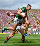 24 July 2022; Diarmuid O'Connor of Kerry in action against Kieran Molloy of Galway during the GAA Football All-Ireland Senior Championship Final match between Kerry and Galway at Croke Park in Dublin. Photo by David Fitzgerald/Sportsfile