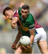 24 July 2022; Paul Geaney of Kerry in action against Paul Conroy of Galway during the GAA Football All-Ireland Senior Championship Final match between Kerry and Galway at Croke Park in Dublin. Photo by Harry Murphy/Sportsfile