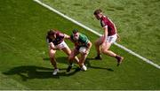 24 July 2022; Paul Geaney of Kerry in action against Paul Conroy, left, and John Daly of Galway during the GAA Football All-Ireland Senior Championship Final match between Kerry and Galway at Croke Park in Dublin. Photo by Daire Brennan/Sportsfile