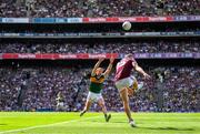 24 July 2022; Shane Walsh of Galway kicks a point during the GAA Football All-Ireland Senior Championship Final match between Kerry and Galway at Croke Park in Dublin. Photo by Stephen McCarthy/Sportsfile
