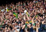 24 July 2022; Kerry captains Seán O'Shea and Joe O'Connor lifts the Sam Maguire cup after the GAA Football All-Ireland Senior Championship Final match between Kerry and Galway at Croke Park in Dublin. Photo by Harry Murphy/Sportsfile