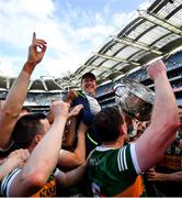 24 July 2022; Kerry manager Jack O'Connor is lifted by players as they celebrate with the Sam Maguire cup after the GAA Football All-Ireland Senior Championship Final match between Kerry and Galway at Croke Park in Dublin. Photo by David Fitzgerald/Sportsfile