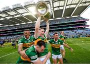 24 July 2022; Jason Foley of Kerry runs to Hill 16 with the Sam Maguire cup after the GAA Football All-Ireland Senior Championship Final match between Kerry and Galway at Croke Park in Dublin. Photo by David Fitzgerald/Sportsfile