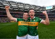 24 July 2022; Paul Murphy, left, and Paul Geaney of Kerry celebrate after the GAA Football All-Ireland Senior Championship Final match between Kerry and Galway at Croke Park in Dublin. Photo by David Fitzgerald/Sportsfile