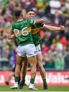 24 July 2022; Joe O'Connor, right, and Stefan Okunbor of Kerry celebrate after the GAA Football All-Ireland Senior Championship Final match between Kerry and Galway at Croke Park in Dublin. Photo by Brendan Moran/Sportsfile