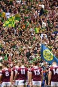 24 July 2022; Kerry supporters, in the Hogan Stand, watch as the team march by before the GAA Football All-Ireland Senior Championship Final match between Kerry and Galway at Croke Park in Dublin. Photo by Ray McManus/Sportsfile