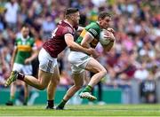 24 July 2022; Tadhg Morley of Kerry in action against Damien Comer of Galway during the GAA Football All-Ireland Senior Championship Final match between Kerry and Galway at Croke Park in Dublin. Photo by Piaras Ó Mídheach/Sportsfile