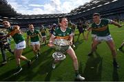 24 July 2022; Tadhg Morley of Kerry celebrates with the Sam Maguire trophy after the GAA Football All-Ireland Senior Championship Final match between Kerry and Galway at Croke Park in Dublin. Photo by Ramsey Cardy/Sportsfile