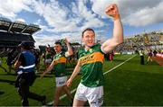 24 July 2022; Tadhg Morley of Kerry celebrates after the GAA Football All-Ireland Senior Championship Final match between Kerry and Galway at Croke Park in Dublin. Photo by Ramsey Cardy/Sportsfile