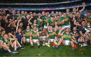 24 July 2022; Kerry players and management celebrate with the Sam Maguire Cup after the GAA Football All-Ireland Senior Championship Final match between Kerry and Galway at Croke Park in Dublin. Photo by Stephen McCarthy/Sportsfile
