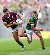 24 July 2022; Cillian McDaid of Galway in action against Graham O'Sullivan of Kerry during the GAA Football All-Ireland Senior Championship Final match between Kerry and Galway at Croke Park in Dublin. Photo by Piaras Ó Mídheach/Sportsfile