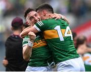 24 July 2022; Paudie Clifford and David Clifford of Kerry after their side's victory in the GAA Football All-Ireland Senior Championship Final match between Kerry and Galway at Croke Park in Dublin. Photo by Harry Murphy/Sportsfile