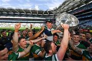 24 July 2022; Kerry manager Jack O'Connor and his squad celebrate with the Sam Maguire trophy after the GAA Football All-Ireland Senior Championship Final match between Kerry and Galway at Croke Park in Dublin. Photo by Ramsey Cardy/Sportsfile
