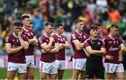 24 July 2022; Damien Comer of Galway, left, and team mates after the GAA Football All-Ireland Senior Championship Final match between Kerry and Galway at Croke Park in Dublin. Photo by David Fitzgerald/Sportsfile