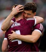 24 July 2022; Galway players Jack Glynn, 4, and Owen Gallagher embrace after the GAA Football All-Ireland Senior Championship Final match between Kerry and Galway at Croke Park in Dublin. Photo by Ray McManus/Sportsfile