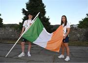 24 July 2022; Flagbearers Bethany McCauley and Sam Coleman of Team Ireland during the 2022 European Youth Summer Olympic Festival Opening Ceremony in Banská Bystrica, Slovakia. Photo by Eóin Noonan/Sportsfile ***  ***