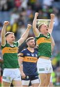 24 July 2022; Gavin Crowley of Kerry, right, celebrates after his side's victory in the GAA Football All-Ireland Senior Championship Final match between Kerry and Galway at Croke Park in Dublin. Photo by Harry Murphy/Sportsfile
