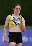 24 July 2022; Aoife Callan of Bandon A.C., Cork competing in the Under 16 Juvenile Pentathlon during day two of the AAI Games and Combined Events Track and Field Championships at Tullamore, Offaly. Photo by George Tewkesbury/Sportsfile