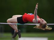 24 July 2022; Maria Kelly of Tír Chonaill A.C., Donegal competing in the Under 16 Juvenile Pentathlon during day two of the AAI Games and Combined Events Track and Field Championships at Tullamore, Offaly. Photo by George Tewkesbury/Sportsfile