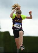 24 July 2022; Isabel Maher of Tulla A.C., Clare competing in the Under 15 Juvenile Pentathlon during day two of the AAI Games and Combined Events Track and Field Championships at Tullamore, Offaly. Photo by George Tewkesbury/Sportsfile